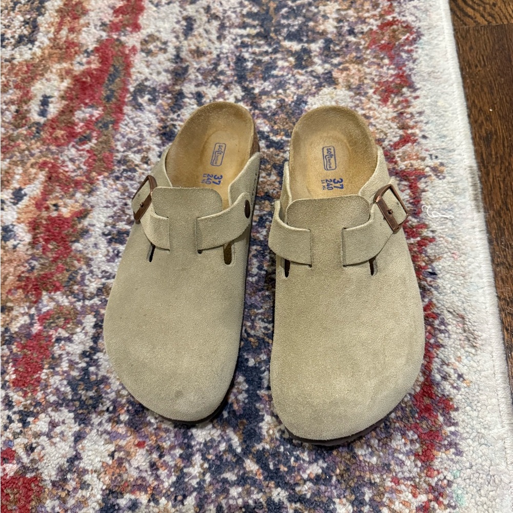 Birkenstock Tan Suede Mules
